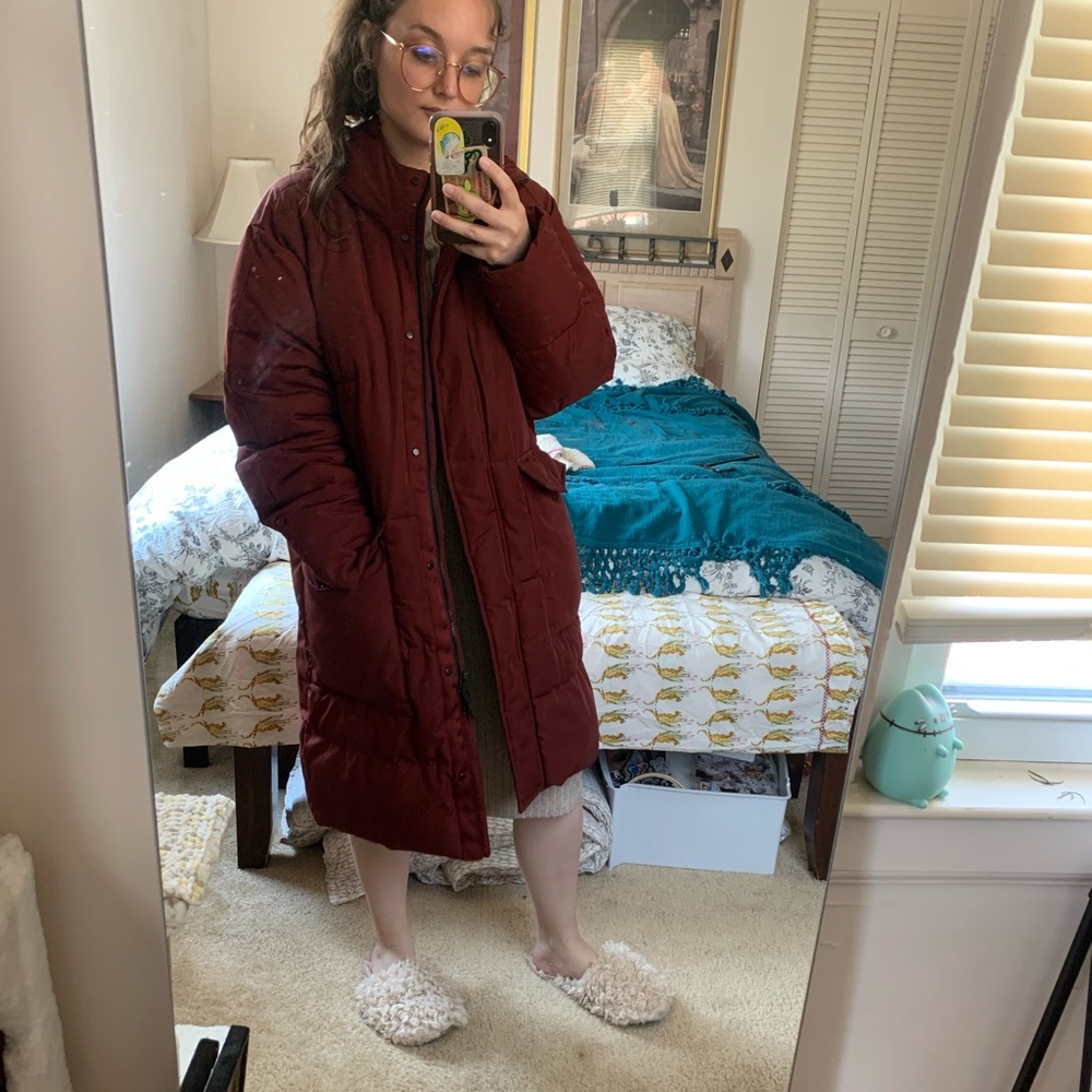 Everlane Renew Long Puffer in Brick